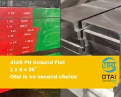 Otai could supply 4140 PH Ground Flat in top quality. we also keep over 10000 tons 4140 steel plate in stock and cut to size and tolerance according to your requirement.